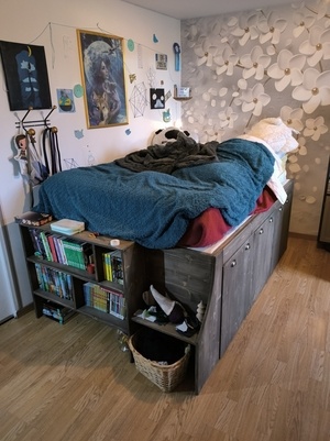 Lit estrade avec rangements pour mon ado !