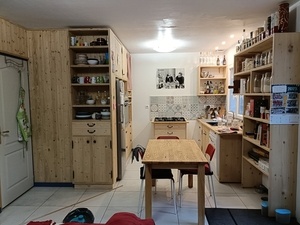 Cuisine en trois plis épicéa