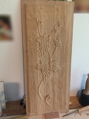 Panneau de porte sculptée