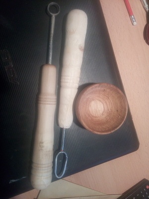 Gouge a creusé (racloir fait maison pour tournage)