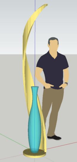 Torche en bois décorative