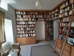Bibliothèque chêne avec son bureau