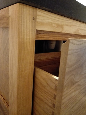 Meuble de SDB sous vasque en frêne