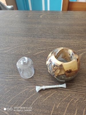 Bougie bois et époxy