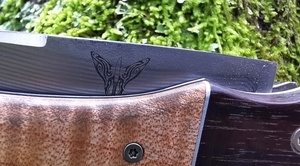 Pliant, plaquettes erable ondé et ébène