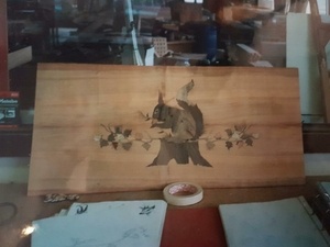 Marqueterie d'un écureuil