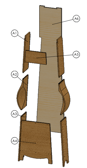 Horloge comtoise - corps de l'horloge