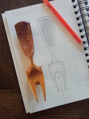 Fourchette en Cerisier