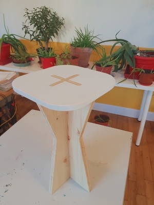 Guéridon/tabouret démontable