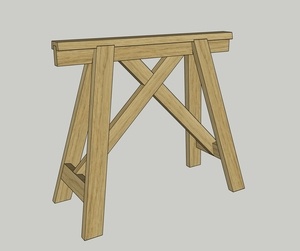 Une paire de tréteaux Cadet