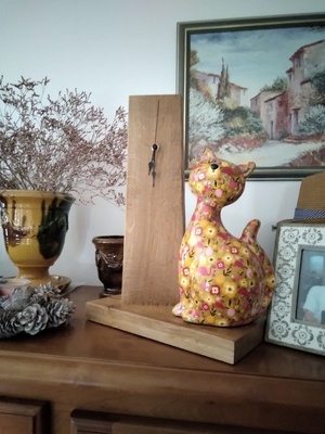 Petite pendule en chêne, création juin 2022