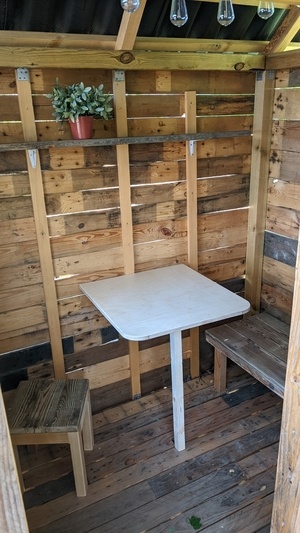 Aménagement intérieur de la cabane