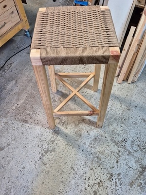 Tabouret atelier en canage danois