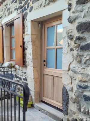 Porte d'entrée châtaignier