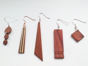 Boucles d'oreilles en bois