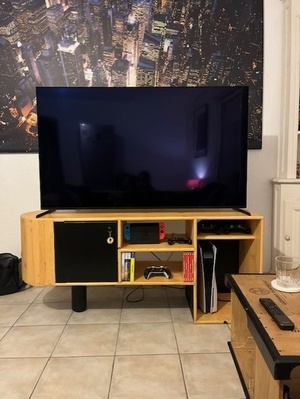 Meuble TV cintré spécial PS5 & SWICH