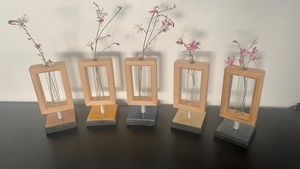 Soliflore bois et verre - déclinaison