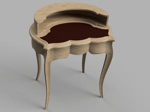 Bureau Louis XV - Pieds couteau 6 faces