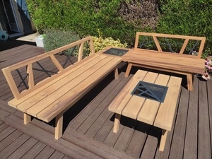 Salon de jardin  en châtaignier