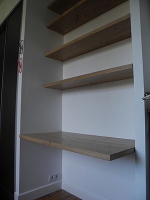 Fixation invisible d'étagères