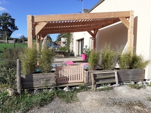 Pergola douglas et portillon