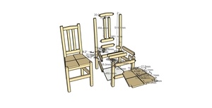 Chaise salon bois blanc