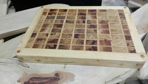 Planche à découper en bois de bout