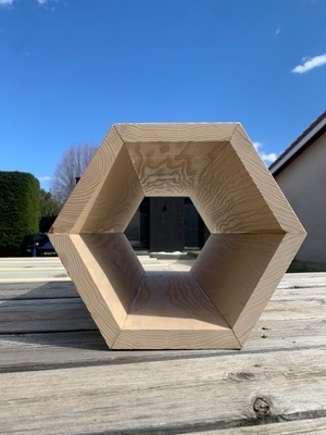 Pot Parapluie en hexagone frêne brossé