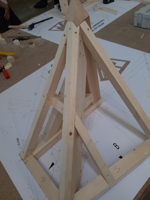 Aretier avec couronnement biaise