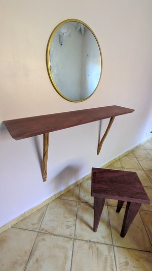 Console Maquillage Amarante / Bois Serpent