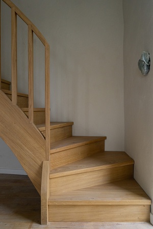 Escalier double quart balancé