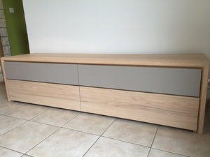 Meuble TV contemporain chêne stratifié