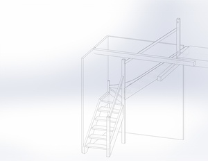 Escalier Quart tournant 2 limons