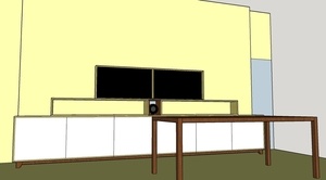 Meuble pour salle de visio conférence