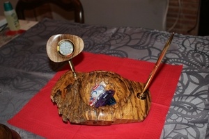 Finalisation du vide poche de bureau après recption du stylo de signature de chine. Introuvable en france?