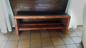 Banc avec assise en ardoise