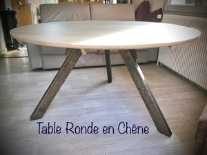 Table Ronde en Chêne