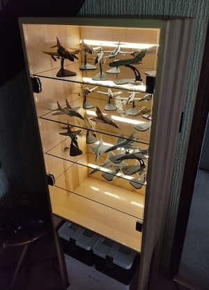Une petite vitrine lumineuse.