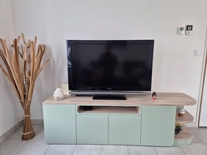 Le petit meuble TV vert sauge