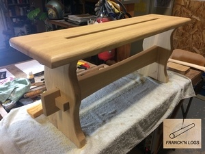 Banc extérieur en Châtaignier