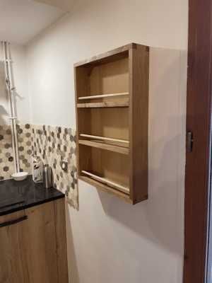 Étagère épice en chêne