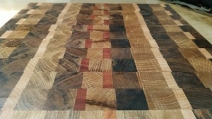 Planche à découper en bois de bout