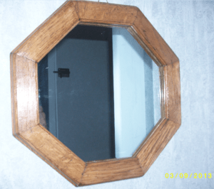 miroir octogonal chene massif