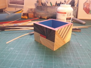 Essai de marquetterie de paille