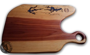 Planche à decouper en orme et epoxy