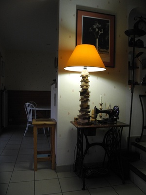 Lampe en chutes d'atelier