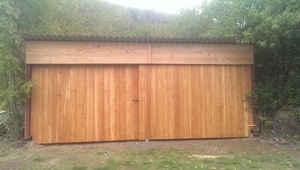 Doubles portes coulissantes garage