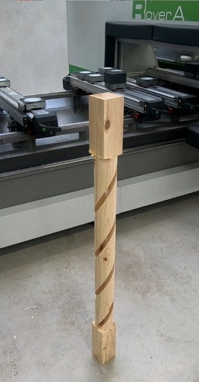 Balustre torsadée à la CN