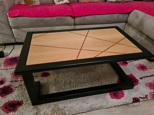Table basse bois metal