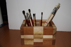 Pot à crayon en bois de bout